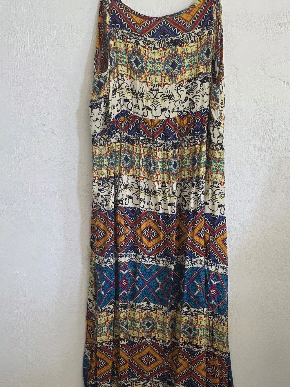 Zanzea Printed Boho Maxi Dress in Teal, Mustard, Navy, Cream